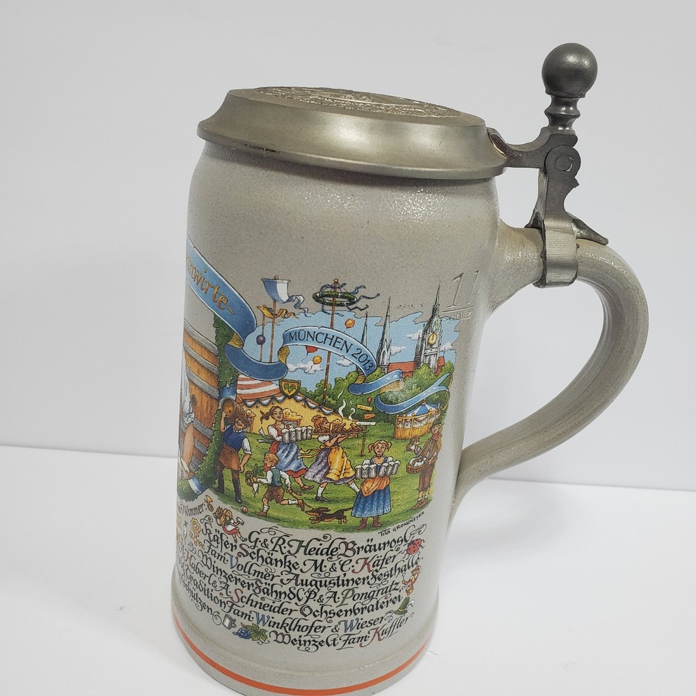 Rastal Oktoberfest 2013 Beer Stein Festival 1L Grey  Limited Edition Mug Lid